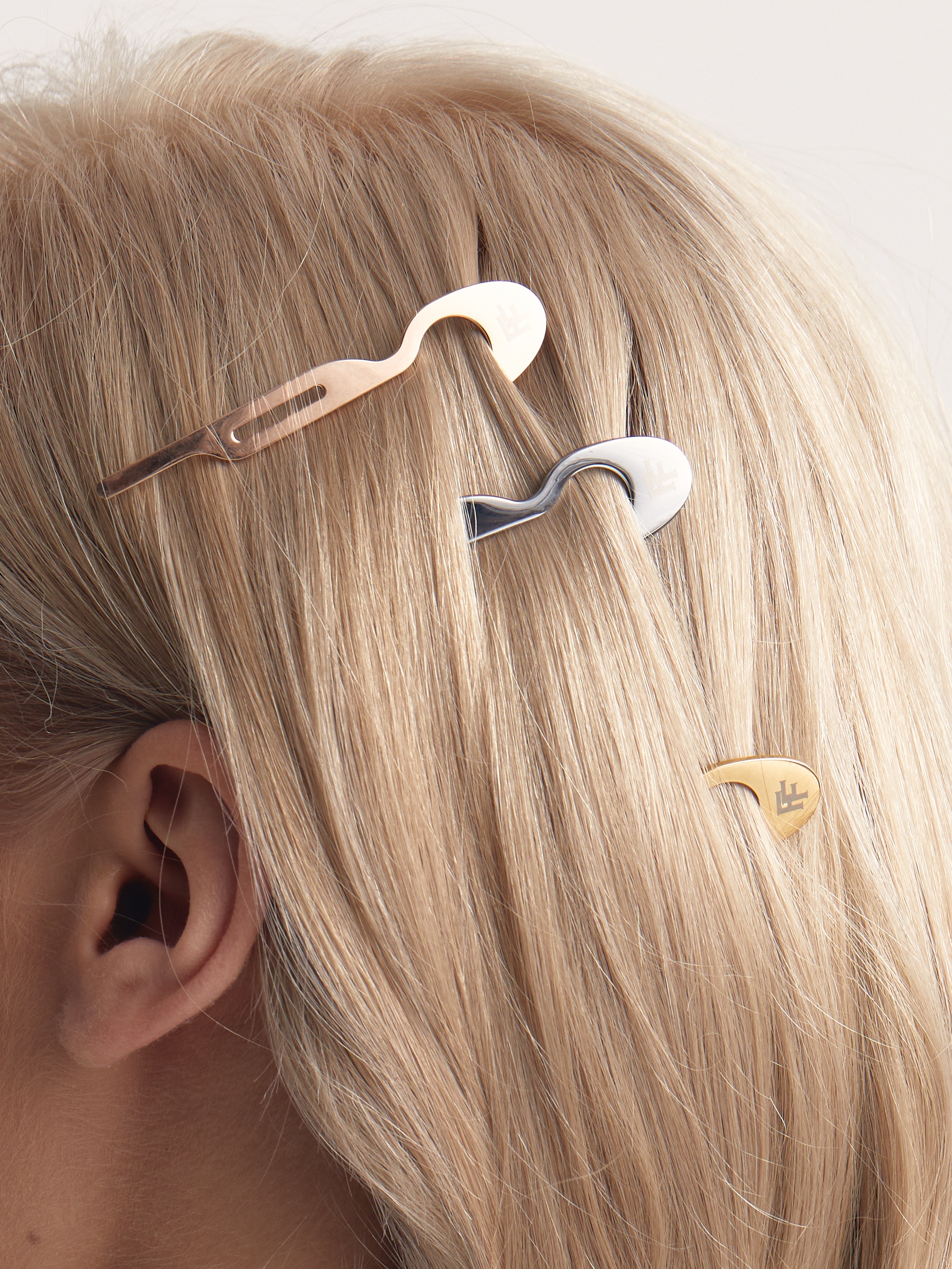 Заколка металлическая Золотой Metal Gold Hairpin №1 купить в VISAGEHALL