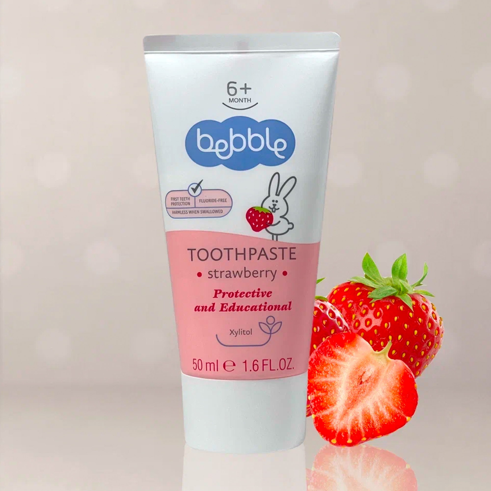 Зубная паста детская с ароматом Клубники 6месяцев+  купить в VISAGEHALL