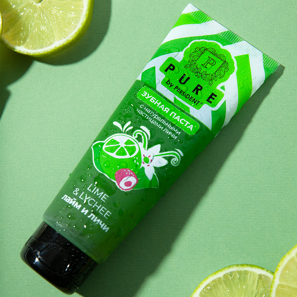 Зубная паста Лайм и личи Pure купить в VISAGEHALL