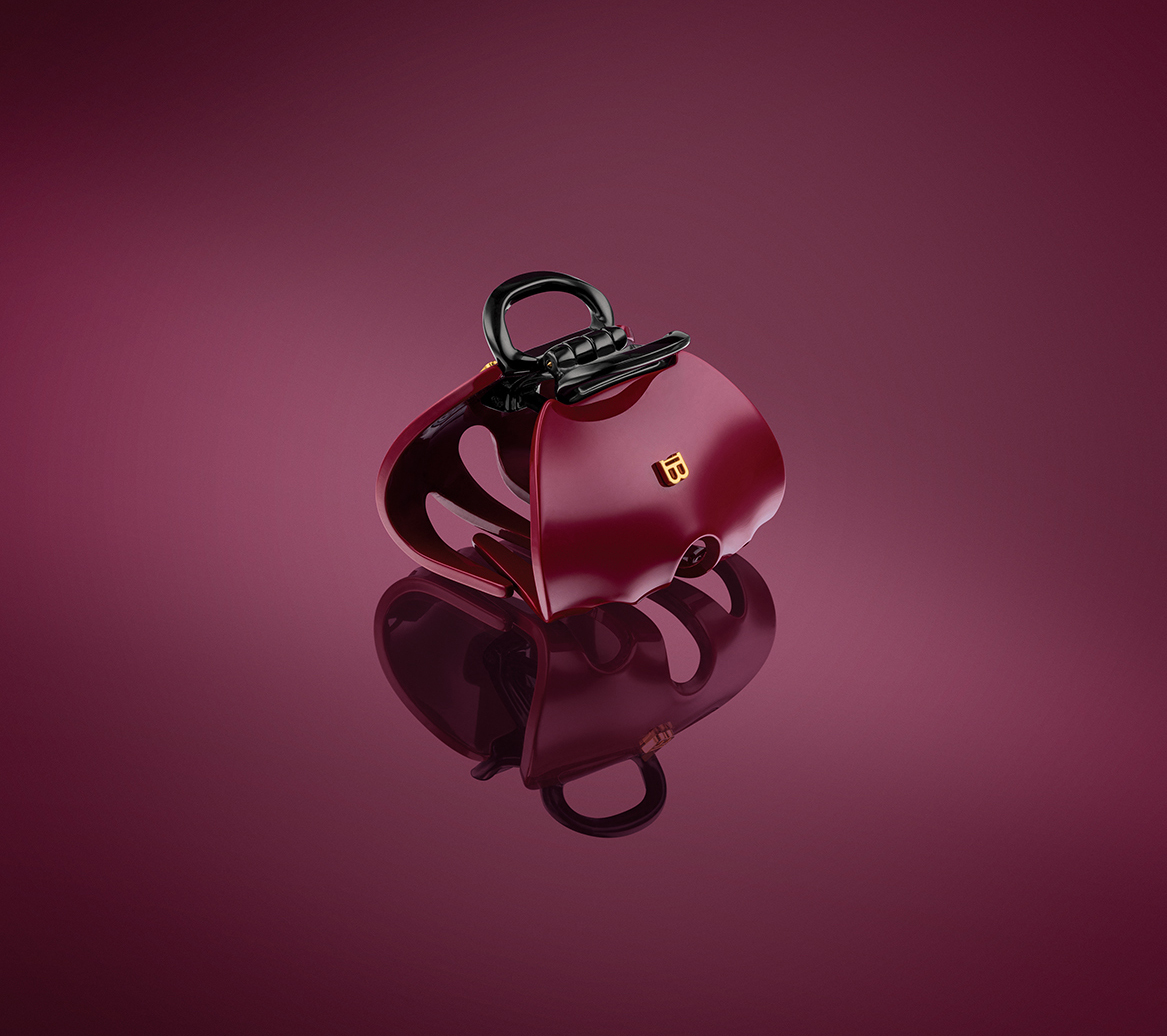 Заколка-краб Империал Бархатный бургунди купить в VISAGEHALL