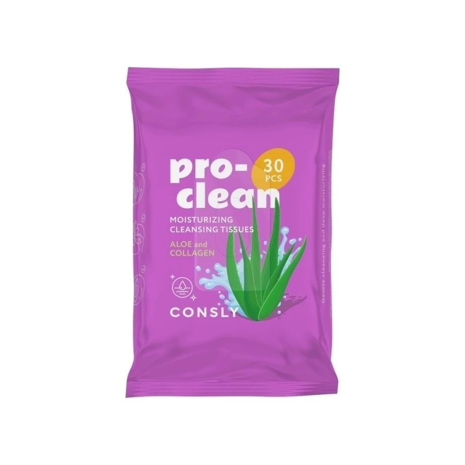 Мицеллярные салфетки очищающие и увлажняющие с коллагеном и алоэ