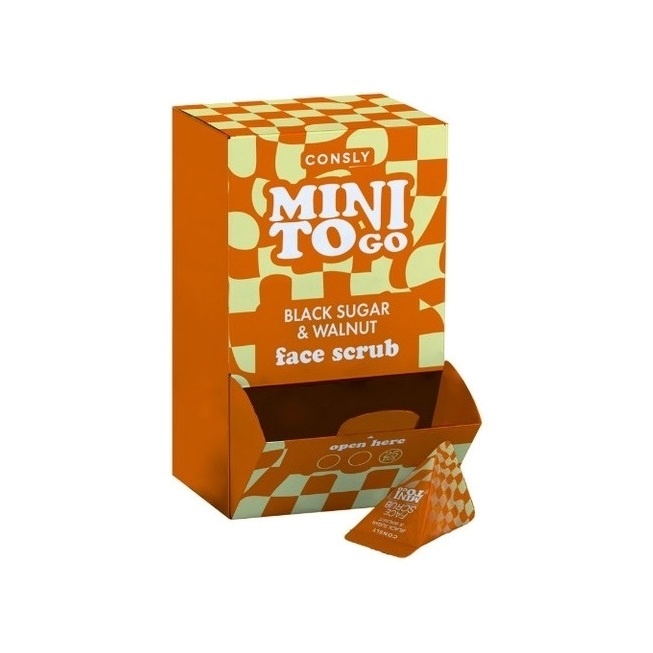 Скраб для лица с черным сахаром и грецким орехом Mini To Go Black Sugar & Walnut Face Scrub купить в VISAGEHALL