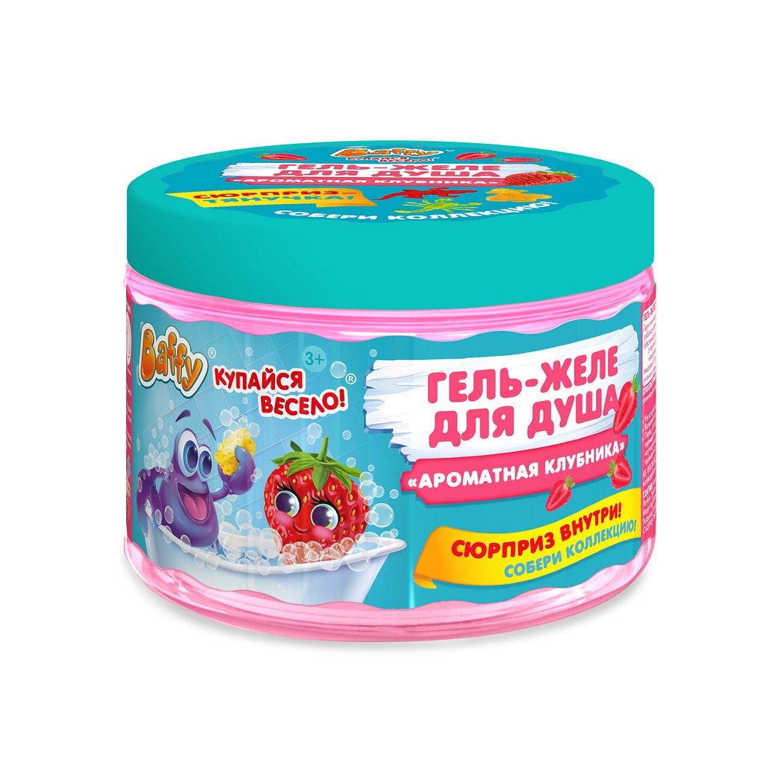 Гель-желе для душа детский с сюрпризом Ароматная клубника купить в VISAGEHALL