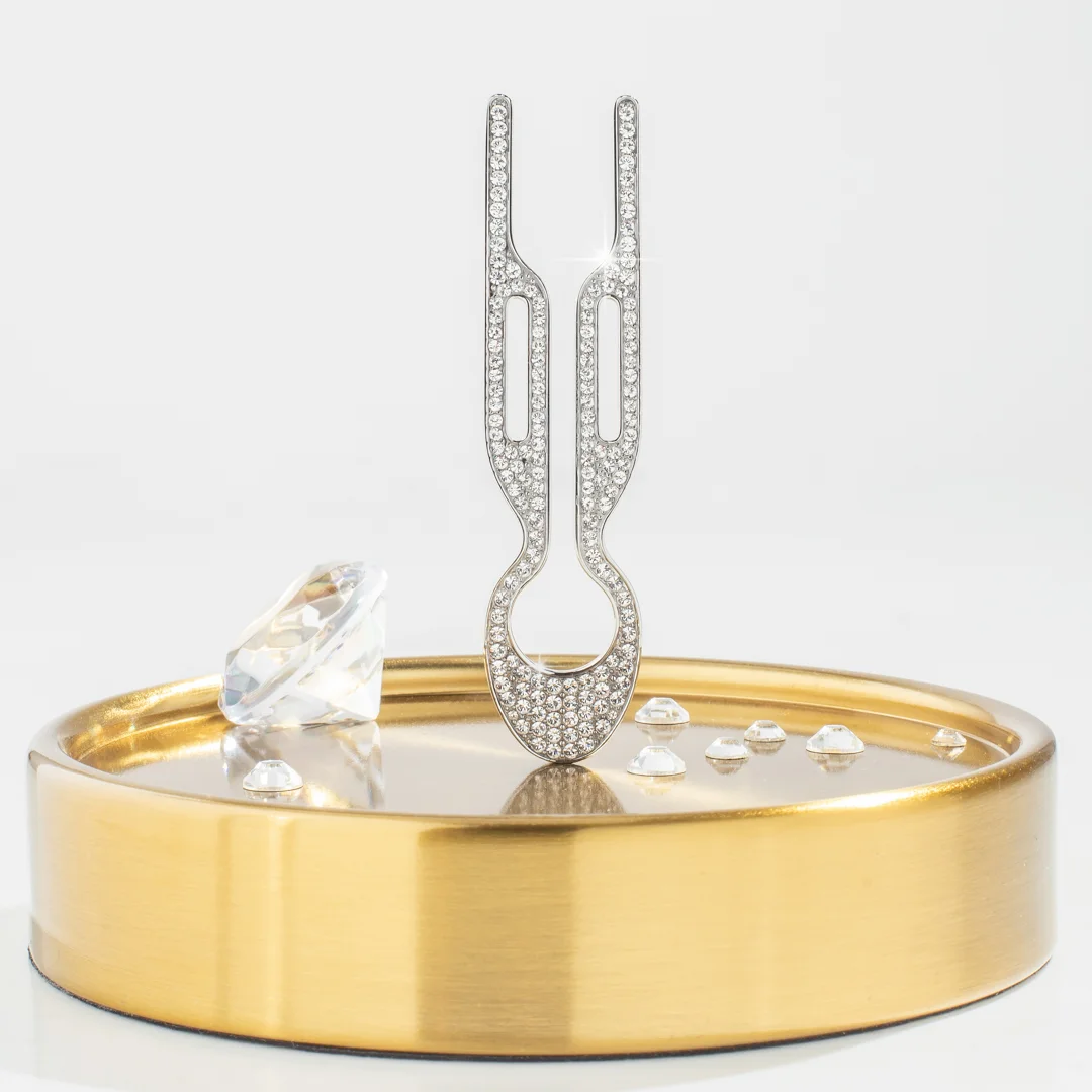 Заколка металлическая Swarovski White Gold Steel Hairpin No1 купить в VISAGEHALL