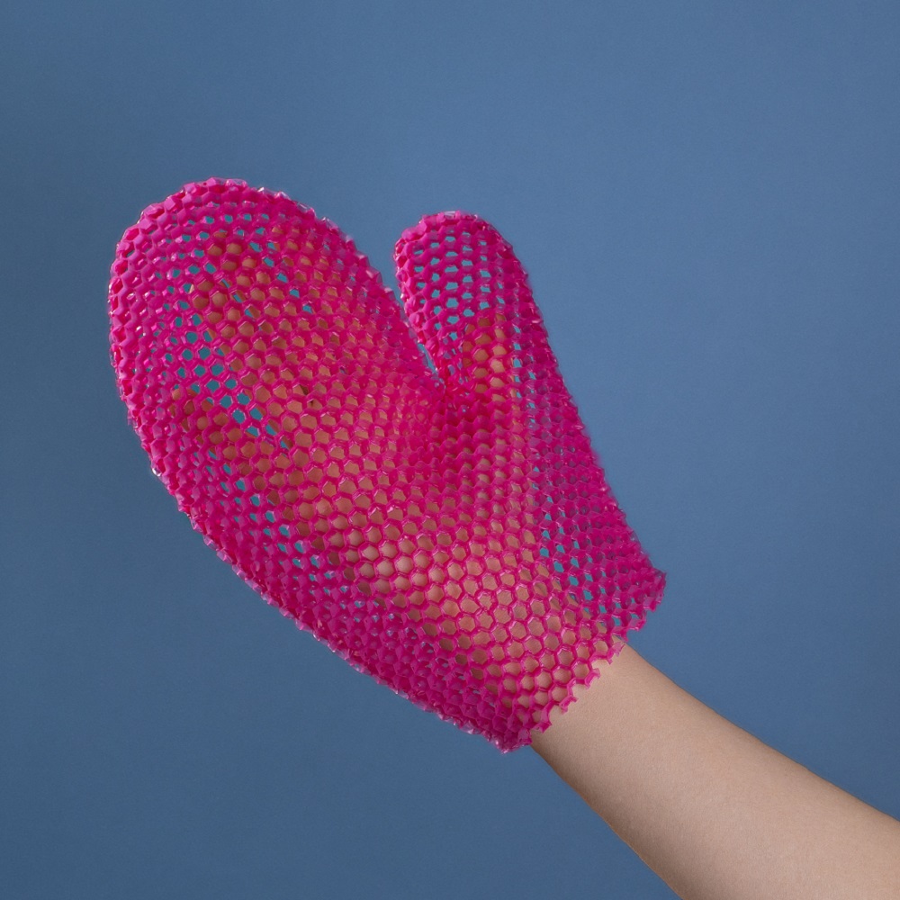 Мочалка-рукавичка для тела Пурпурно-белая Bath Mitt Stimulite® купить в VISAGEHALL