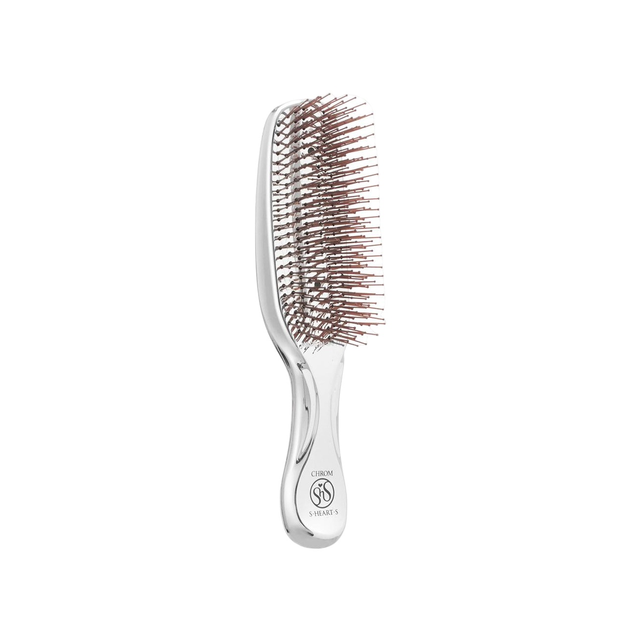 Расческа для волос массажная Scalp Brush + Long Хром Серебро купить в VISAGEHALL