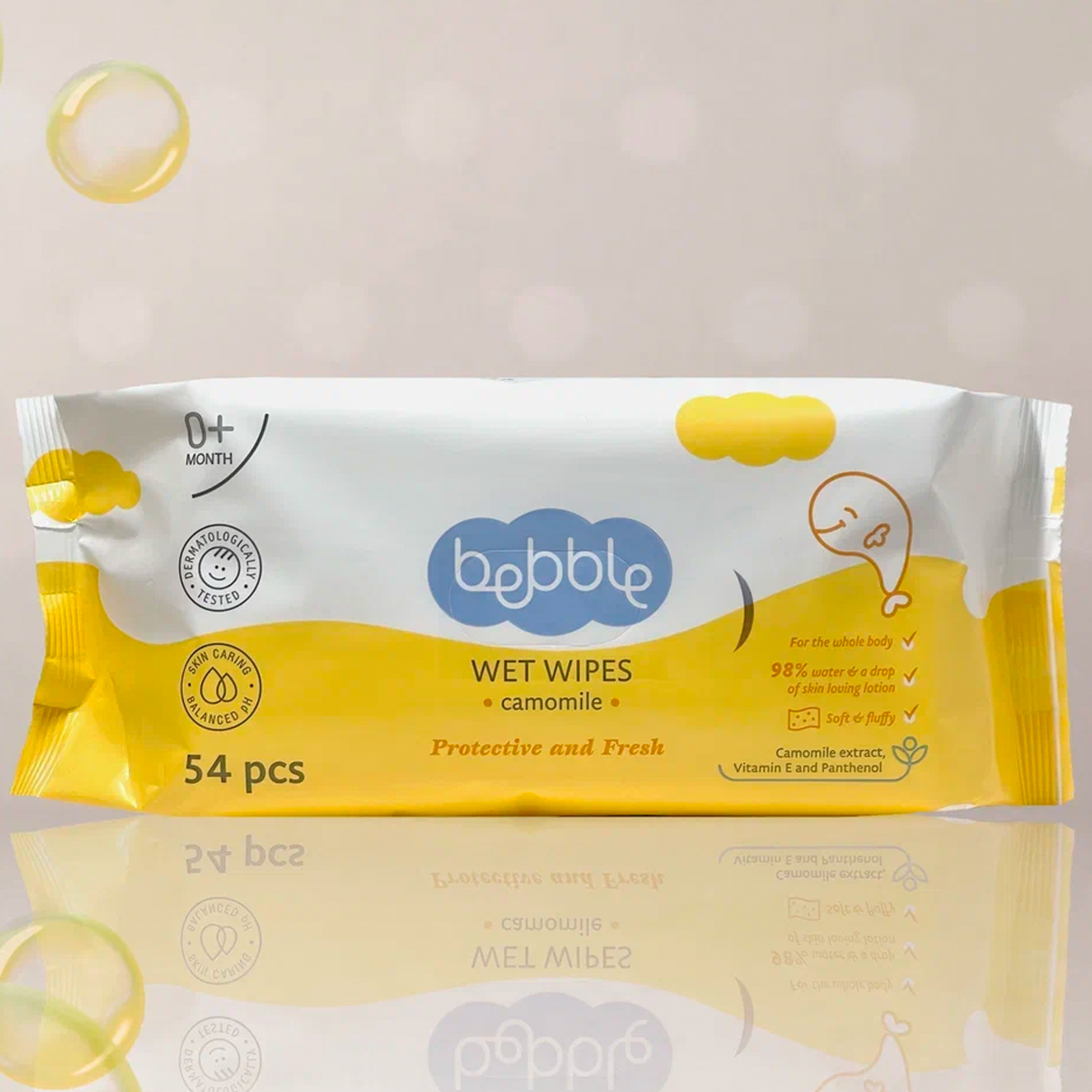 Салфетки влажные детские Ромашка Wet Wipes купить в VISAGEHALL