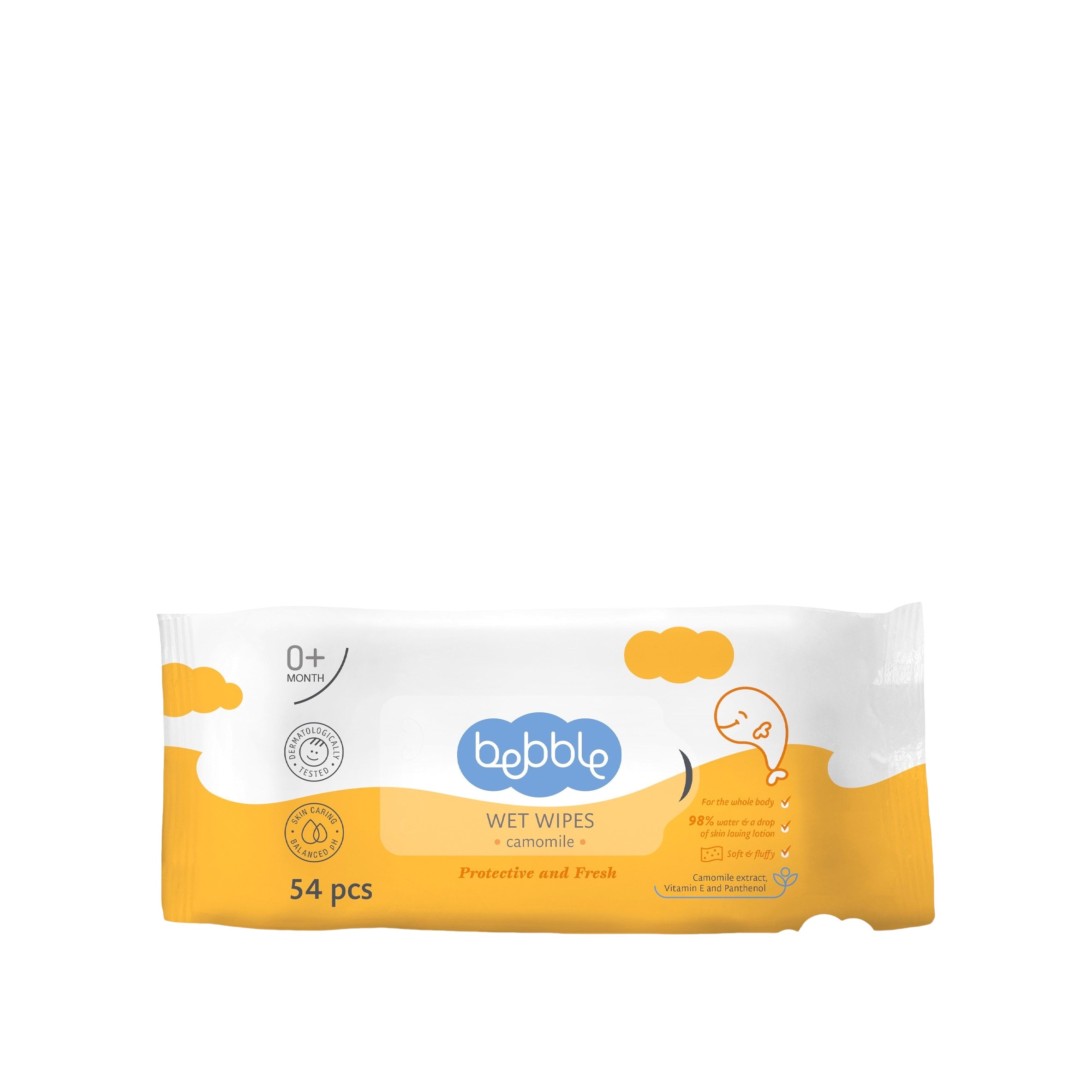 Салфетки влажные детские Ромашка Wet Wipes купить в VISAGEHALL