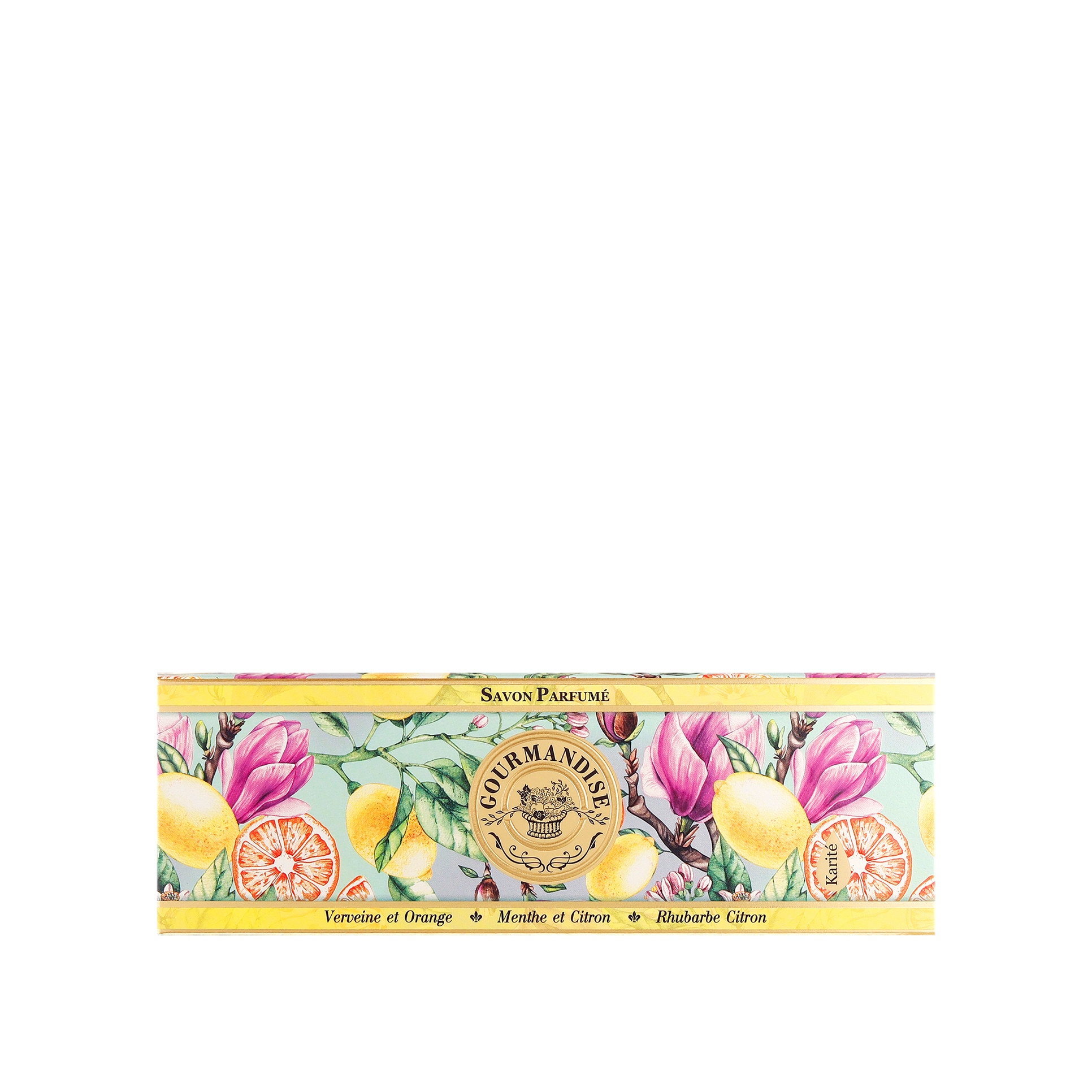 Набор натурального парфюмированного мыла Вербена и Апельсин, Мята и Лимон, Ревень Лимон купить в VISAGEHALL