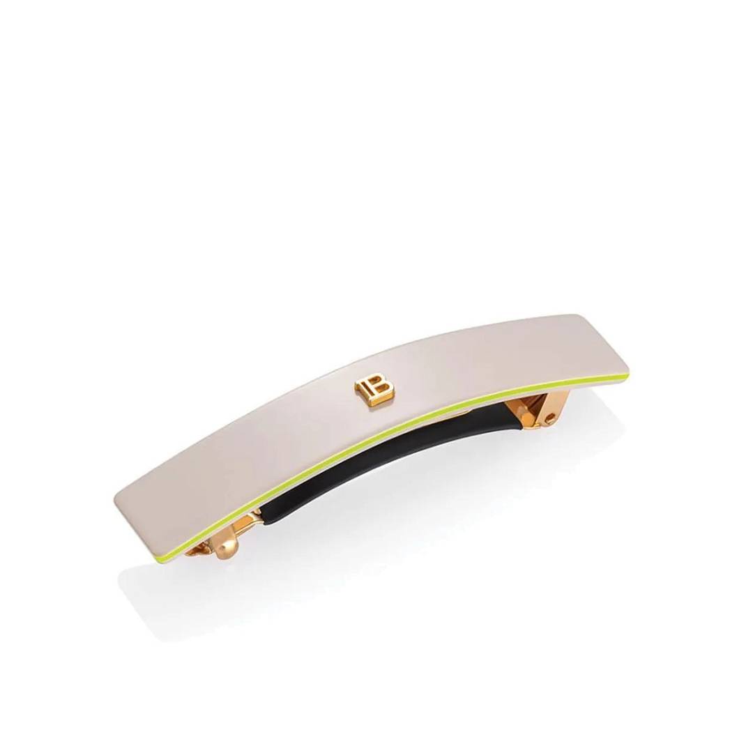 Заколка-автомат Бежевая М