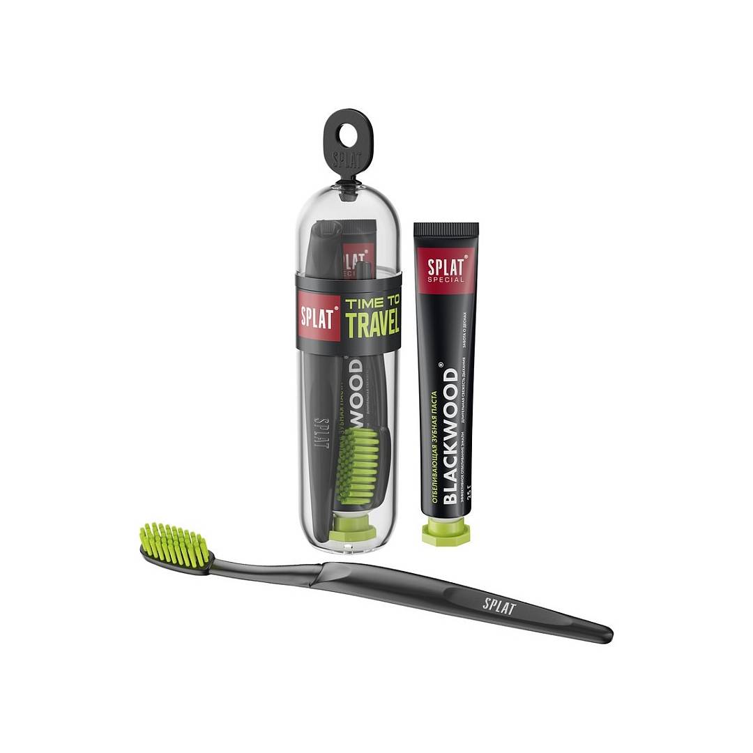 Набор дорожный Зубная паста + зубная щетка Blackwood