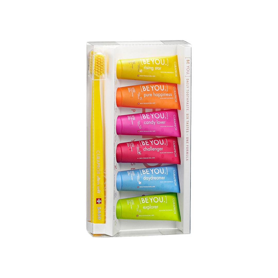 Набор: шесть зубных паст Be You + Ультрамягкая щетка CS 5460